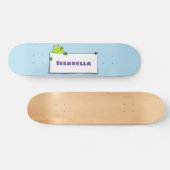 Niedlicher Froschsigne Cartoon Abbildung Skateboard (Horizontal)