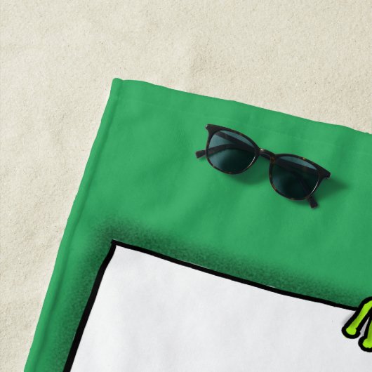 Niedlicher Froschsigne Cartoon Abbildung Strandtuch (Beispiel)