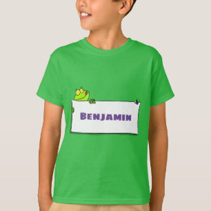 Niedlicher Froschsigne Cartoon Abbildung T-Shirt