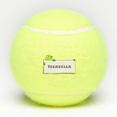 Niedlicher Froschsigne Cartoon Abbildung Tennisbälle (Rückseite)