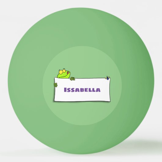 Niedlicher Froschsigne Cartoon Abbildung Tischtennisball (Vorderseite)