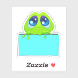 Niedlicher Froschsticker Farbenprägung Aufkleber