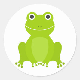 Niedlicher Froschsticker Runder Aufkleber