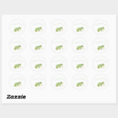Niedlicher Froschsticker Runder Aufkleber (Blatt)