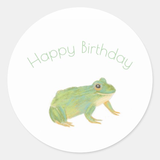 Niedlicher Froschsticker Runder Aufkleber (Vorderseite)