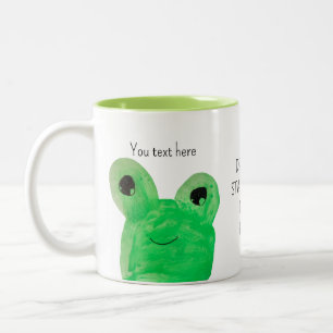 Niedlicher Froschtraum Big Personalisiert Zweifarbige Tasse