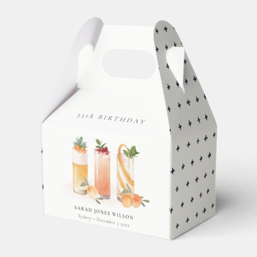 Niedlicher Fruchtcocktail Blush Orange jeden Gebur Geschenkschachtel (Rückseite)