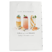 Niedlicher Fruchtcocktail Blush Orange jeden Gebur Mittlere Geschenktüte (Vorderseite)