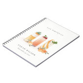 Niedlicher Fruchtcocktail Blush Orange jeden Gebur Notizblock (Linke Seite)