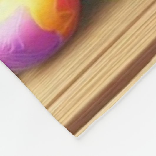 Niedlicher Frühjahr/Osterhase mit Ei Fleecedecke (Ecke)