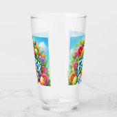 Niedlicher Frühjahr/Osterhase mit Ei Glas (Rechts)