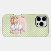 Niedlicher Frühjahr/Osterhase mit Ei iPhone Hülle (Rückseite (Horizontal))