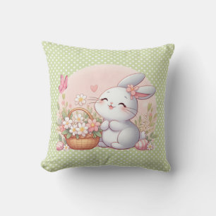 Niedlicher Frühjahr/Osterhase mit Ei Kissen