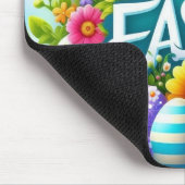 Niedlicher Frühjahr/Osterhase mit Ei Mousepad (Ecke)