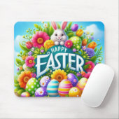 Niedlicher Frühjahr/Osterhase mit Ei Mousepad (Mit Mouse)