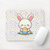 Niedlicher Frühjahr/Osterhase mit Ei Mousepad (Mit Mouse)