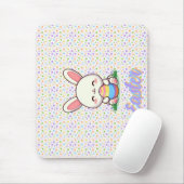 Niedlicher Frühjahr/Osterhase mit Ei Mousepad (Mit Mouse)