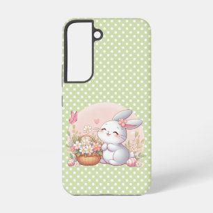 Niedlicher Frühjahr/Osterhase mit Ei Samsung Galaxy Hülle