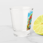 Niedlicher Frühjahr/Osterhase mit Ei Schnapsglas (Links)
