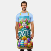 Niedlicher Frühjahr/Osterhase mit Ei Schürze (Getragen)