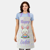 Niedlicher Frühjahr/Osterhase mit Ei Schürze (Getragen)