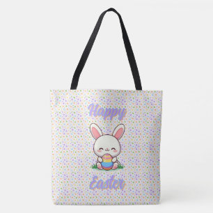 Niedlicher Frühjahr/Osterhase mit Ei Tasche