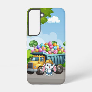 Niedlicher Frühjahr/Osterhasen-Müllwagen Samsung Galaxy Hülle