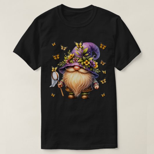 Niedlicher Frühling Blume Gnome Grafik Blumenmonar T-Shirt (Design vorne)