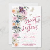 Niedlicher Frühling Butterfly boho blumensüß 16 Einladung (Vorderseite)