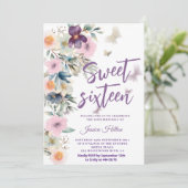 Niedlicher Frühling Butterfly boho blumensüß 16 Einladung (Stehend Vorderseite)