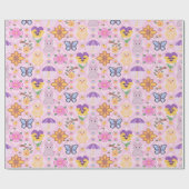 Niedlicher Frühling Geschenkpapier (Flach)