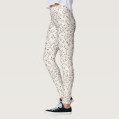 Niedlicher Frühling Ostern Bunny Floral Muster Ei  Leggings (Links)