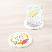 Niedlicher Frühling Wasserfarben Frühlingsblumen Sandstein Untersetzer (Seite)