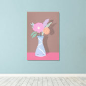 Niedlicher Frühlingsbummel in modernen Florals Leinwanddruck (Insitu (Holzboden))