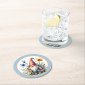 Niedlicher Frühlingsgarten Party Gnome Runder Pappuntersetzer (Vor Ort)