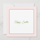 Niedlicher Frühlingshase und Basket Mitteilungskarte (Rückseite)