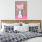 Niedlicher Frühlingstrakt des modernen Florals Can Leinwanddruck (Insitu (Schlafzimmer))