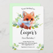 Niedlicher Fuchs, der Waldtiere zeichne, Waldfreun (Vorne/Hinten)