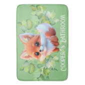 Niedlicher Fuchs, der Waldtiere zeichne, Waldfreun Badematte (Vorderseite Vertikal)
