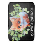 Niedlicher Fuchs, der Waldtiere zeichne, Waldfreun Badematte (Vorderseite Vertikal)