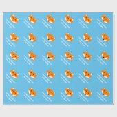 Niedlicher Fuchs Geburtstagsverpackung für Kinder Geschenkpapier (Flach)