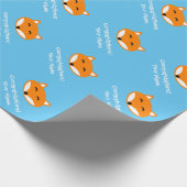 Niedlicher Fuchs Geburtstagsverpackung für Kinder Geschenkpapier (Ecke)