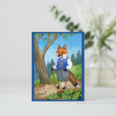 Niedlicher Fuchs, Hasen-Märchen-Postkarte Postkarte (Stehend Vorderseite)