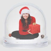 Niedlicher Fuchs im Winterwald Foto-Script Lass es Schneekugeln (Rückseite)