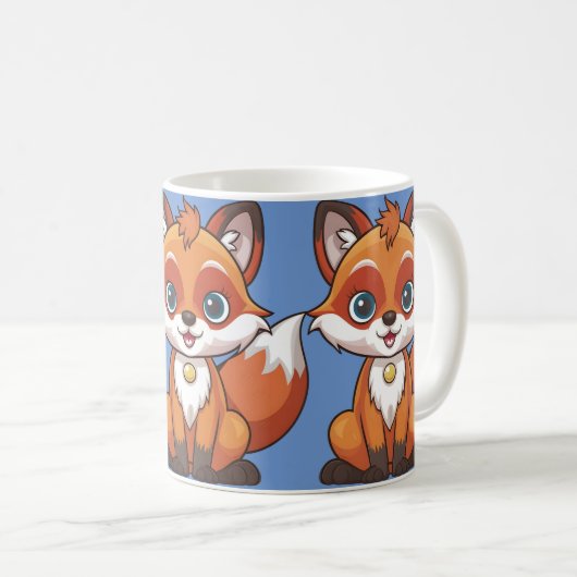 Niedlicher Fuchs Kaffeetasse (VorderseiteRechts)