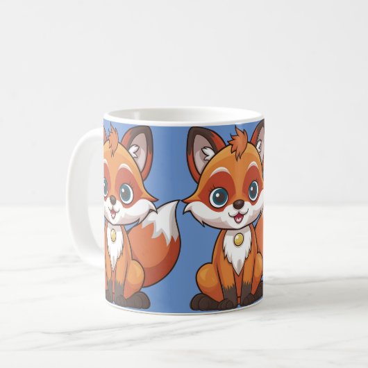 Niedlicher Fuchs Kaffeetasse (Vorderseite Links)