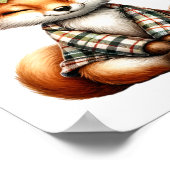 Niedlicher Fuchs macht Zen Poster (Ecke)