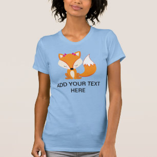 Niedlicher Fuchs-Mädel-Textstein T-Shirt