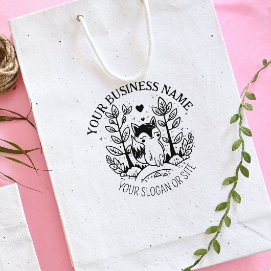 Niedlicher Fuchs, maßgeschneidertes Geschäft, groß Gummistempel