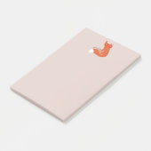 Niedlicher Fuchs mit Blume Post-it Klebezettel (angewinkelt)